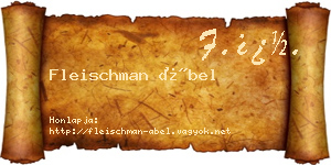 Fleischman Ábel névjegykártya