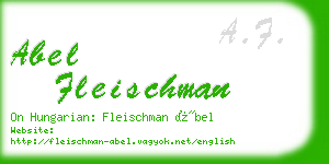 abel fleischman business card